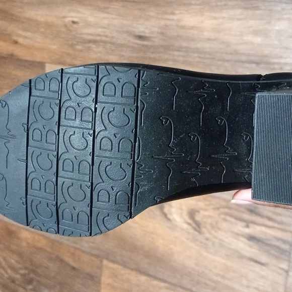 BCBG Paris Black Ankle Booties Sleek Suede Design Open Toe - Picture 5 of 6